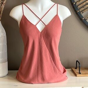 ACTIVE USA Women's Pink Strappy Top Size Large
